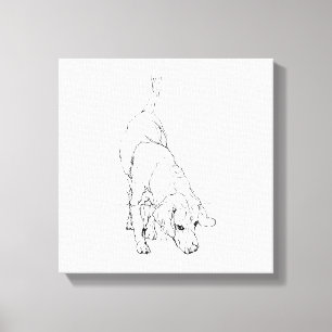 Beagle Mug – Hand Drawn Ink Dog Canvas Print