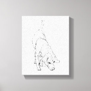 Beagle Mug – Hand Drawn Ink Dog Canvas Print