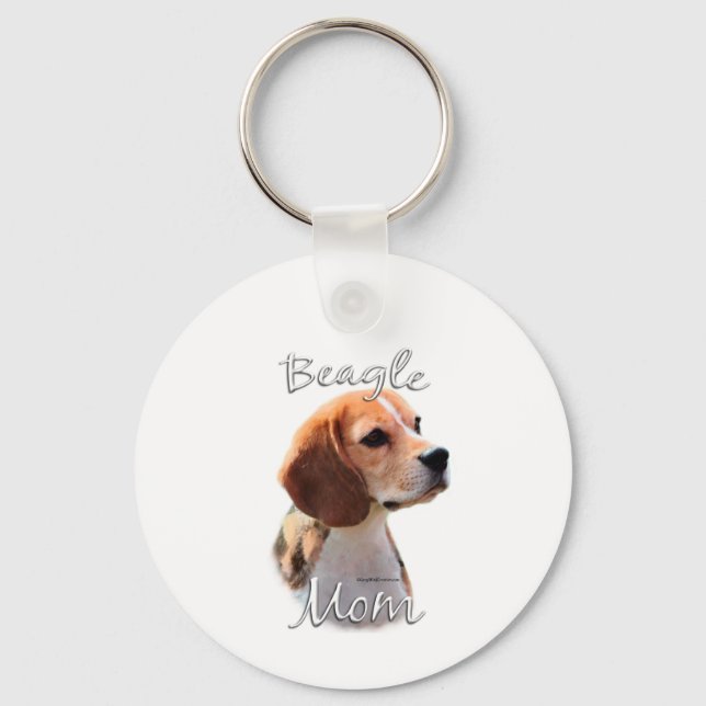 Beagle Mum 2 Key Ring (Front)