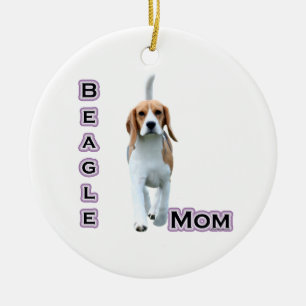 Beagle Mum 4 - Keychain Ceramic Tree Decoration