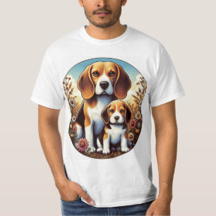 Beagle Mum and Pup 5000 2X T-Shirt
