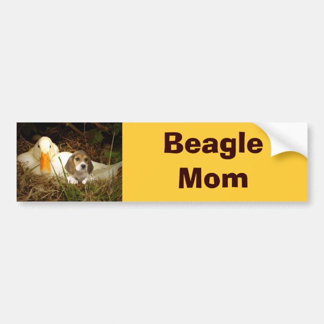 Beagle Mum Bumper Sticker (Front)