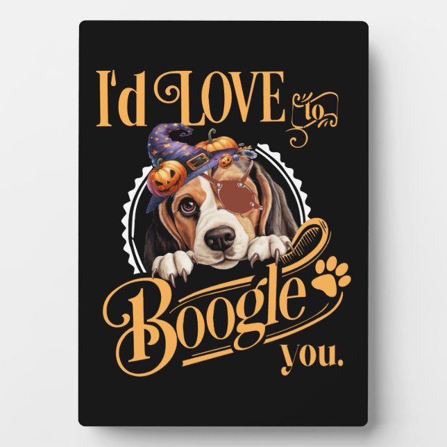 Beagle Mum Halloween Dog Lover Plaque (Front)