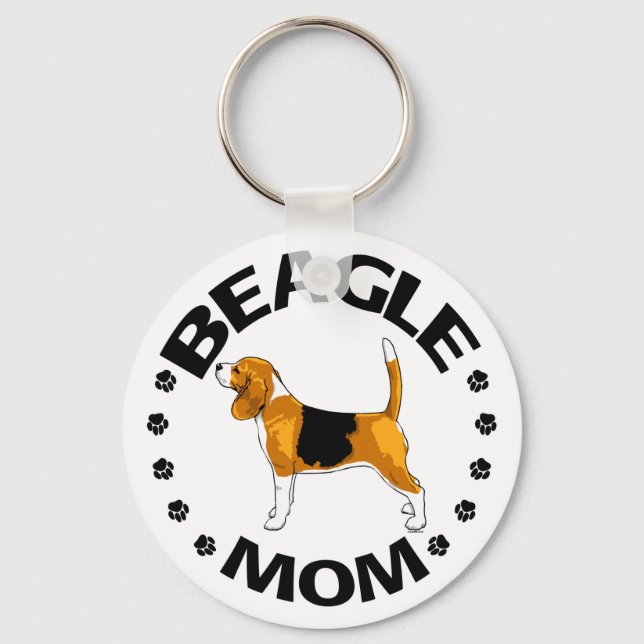 Beagle Mum Key Ring (Front)