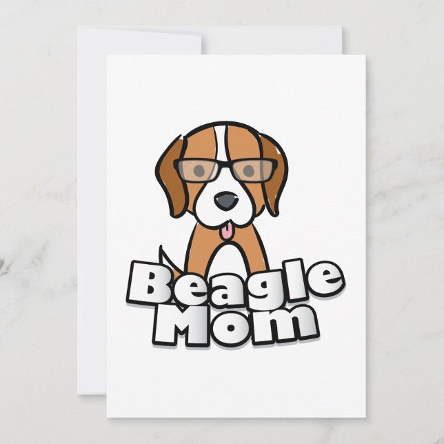 Beagle Mum Love Dog Mother's Day Gift Card (Front)