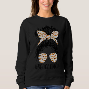 Beagle Mum Messy Bun Hair Dog Mama Pet Owner Mothe Sweatshirt