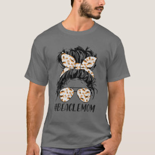 Beagle Mum Messy Bun Hair Dog Mama Pet Owner Mothe T-Shirt