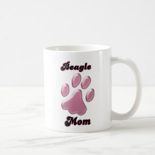 Beagle Mum Pink Pawprint  Coffee Mug