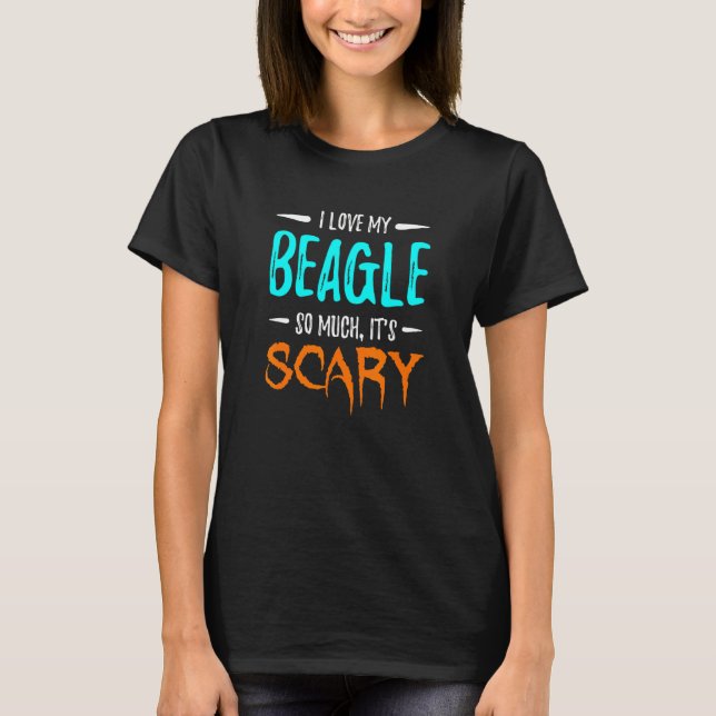 Beagle Mum Scary Halloween T-Shirt (Front)
