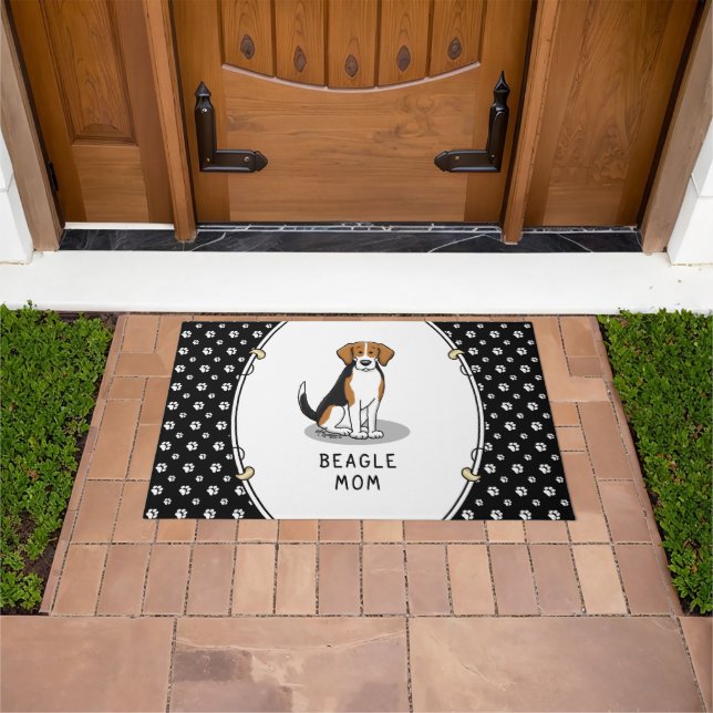 Beagle Mum (tri colour 3) Dog Cute Dog Mum Doormat (Outdoor)