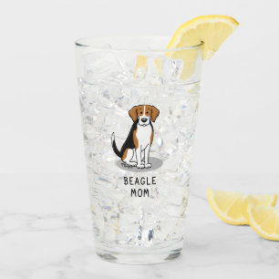 Beagle Mum (tri colour 3) Dog Cute Dog Mum Glass