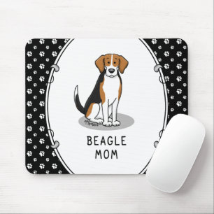 Beagle Mum (tri colour 3) Dog Cute Dog Mum Mouse Pad