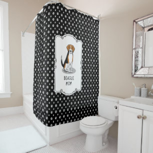 Beagle Mum (tri colour 3) Dog Cute Dog Mum Shower Curtain