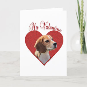 Beagle My Valentine Holiday Card