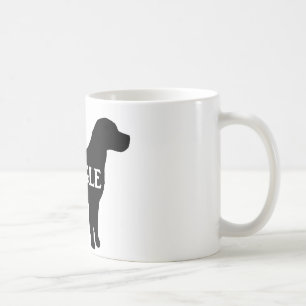 Beagle name silhouette.png coffee mug