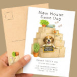 Beagle New House Moving Announcement Postcard<br><div class="desc">Share your exciting news with this adorable Beagle moving announcement card featuring a happy beagle puppy sitting among stacked moving boxes holding a “We’ve Moved” sign. The charming watercolor illustration and cozy moving details make this design perfect for dog lovers announcing their new home. Personalize the card with your family...</div>