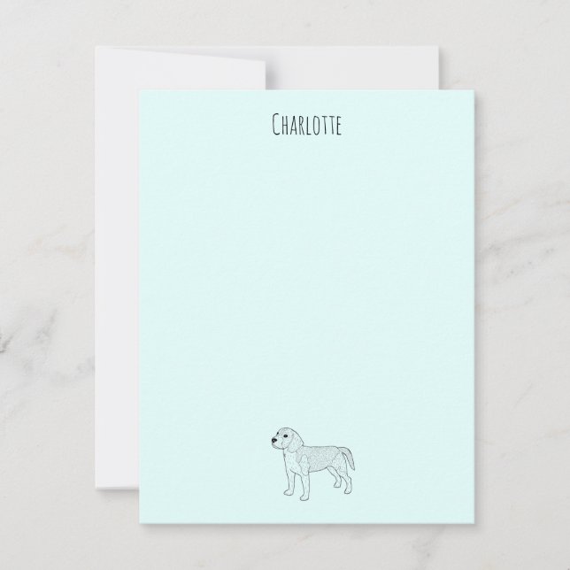 Beagle Note Card (Front)