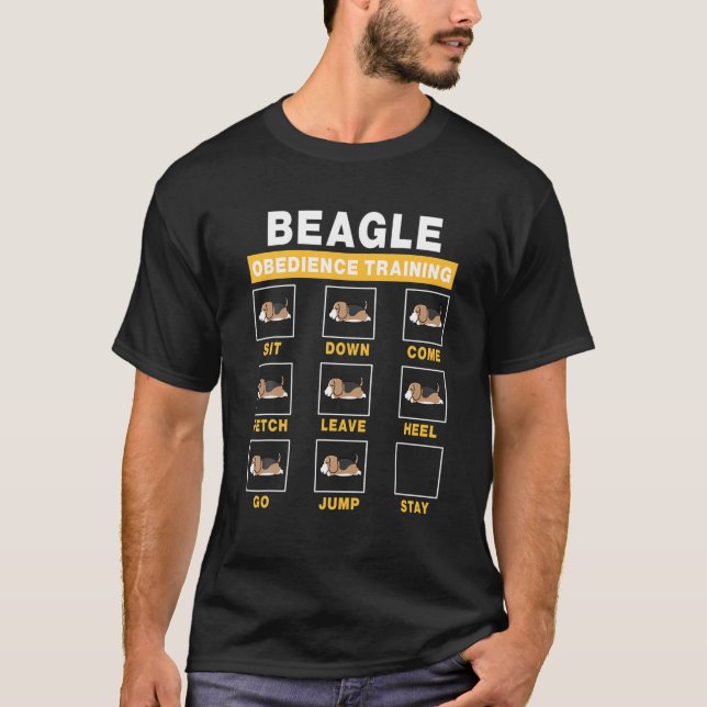 Beagle Obedience Training Dog Guide To Trainer Fun T-Shirt (Front)