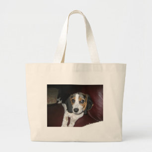 Beagle on a Sunday Large Tote Bag