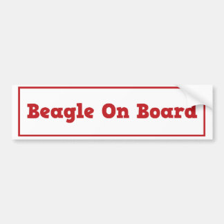 Beagle On Board Bumper Sticker