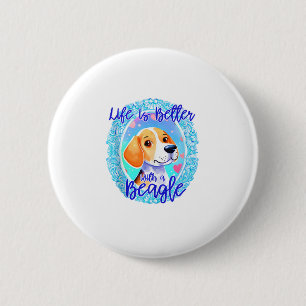 Beagle owner dog puppy mama beagle dog cute women 6 cm round badge