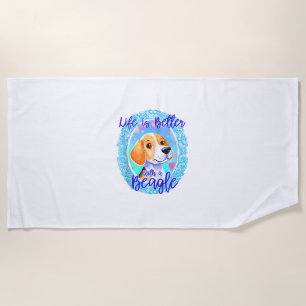 Beagle owner dog puppy mama beagle dog cute women beach towel