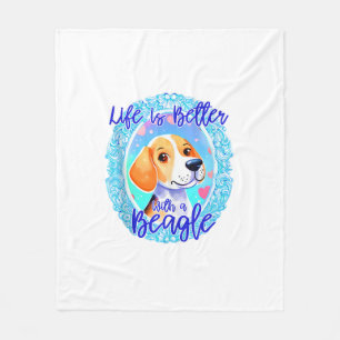 Beagle owner dog puppy mama beagle dog cute women fleece blanket