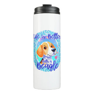 Beagle owner dog puppy mama beagle dog cute women thermal tumbler