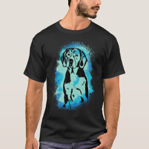Beagle Paint Blue Design Dog Mom Dad_1 T-Shirt