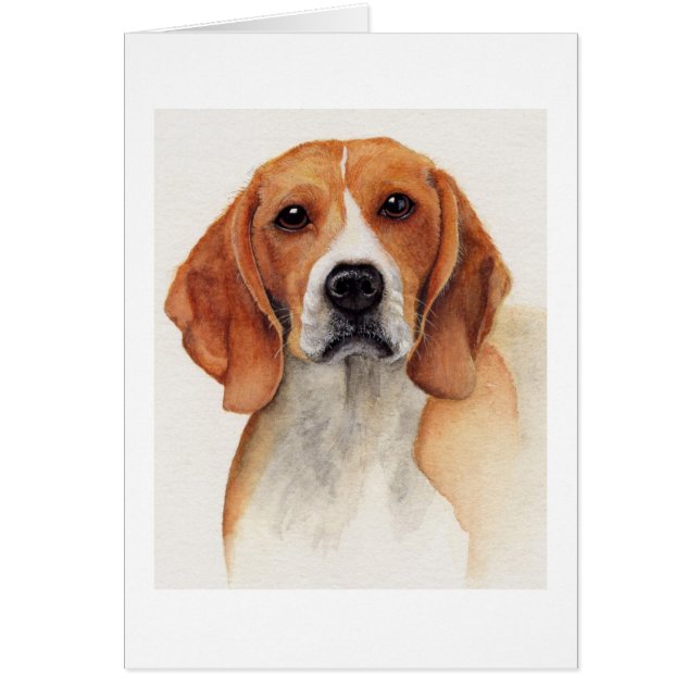 Beagle Painted in Watercolour (Front)