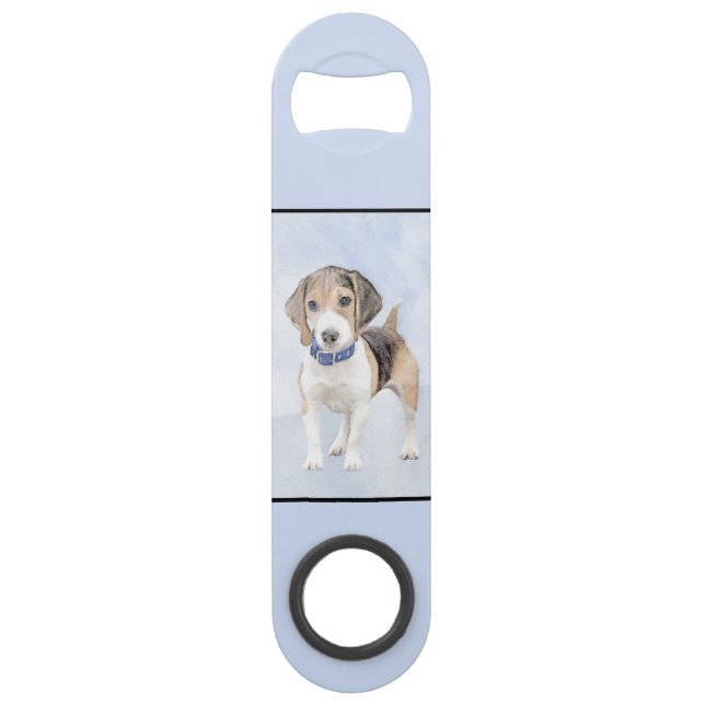 Beagle Painting - Cute Original Dog Art (Back)