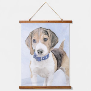 Beagle Painting - Cute Original Dog Art Hanging Tapestry