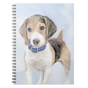 Beagle Painting - Cute Original Dog Art Notebook