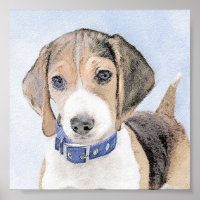 Beagle Painting - Cute Original Dog Art
