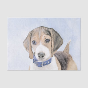 Beagle Painting - Cute Original Dog Art Tissue Paper