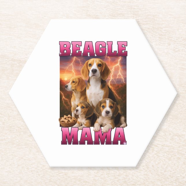 Beagle  paper coaster (Front)