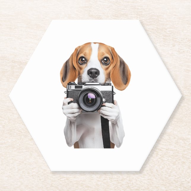 Beagle Paper Coaster (Front)
