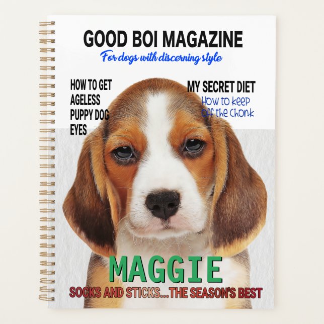 Beagle Parody Magazine Cover  Planner (Front)
