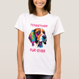 Beagle Pastel Colorful Abstract Dog Art T-Shirt