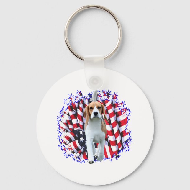 Beagle Patriot Key Ring (Front)