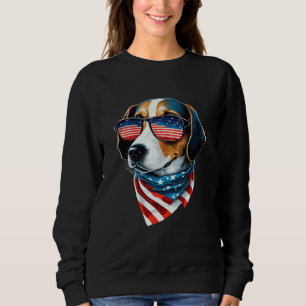 Beagle Patriotic Pup Celebrating USA Sweatshirt