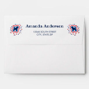 Beagle Patriotic Red White And Blue 4th Of July Envelope