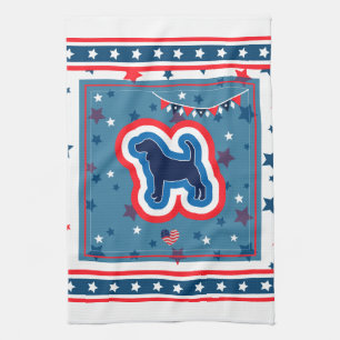 Beagle Patriotic Red White And Blue 4th Of July Tea Towel