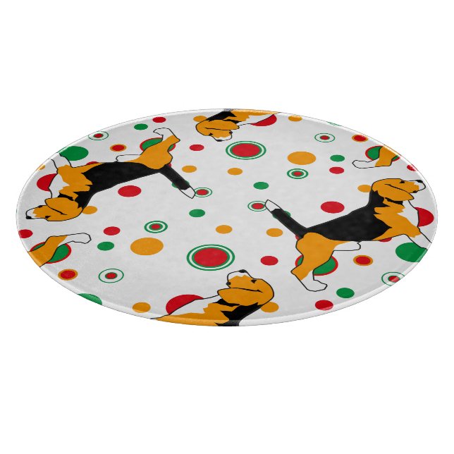 Beagle Pattern Cutting Board (Corner)