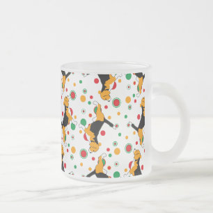 Beagle Pattern Frosted Glass Coffee Mug