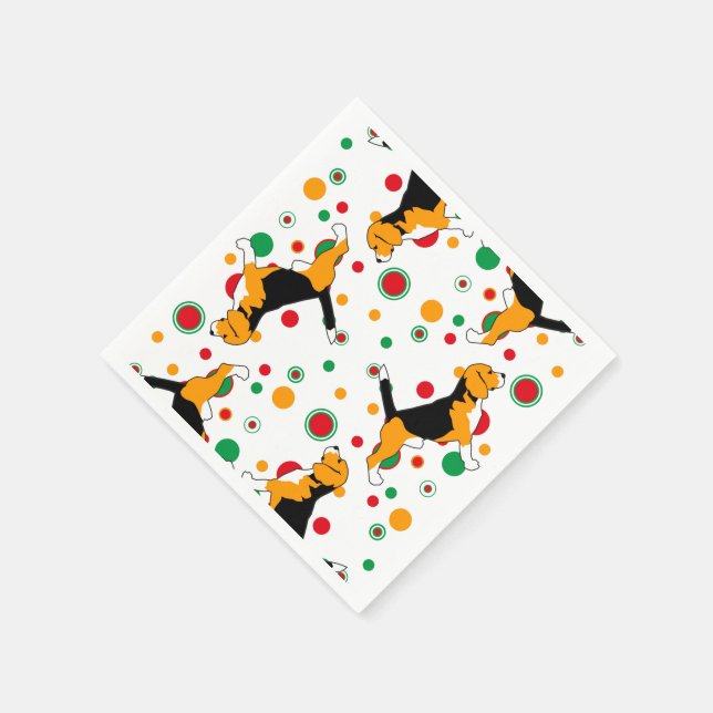 Beagle Pattern Napkin (Corner)
