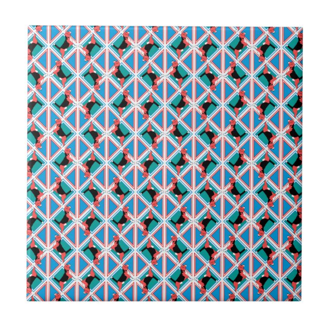 Beagle Pattern Quattrodog Tile (Front)