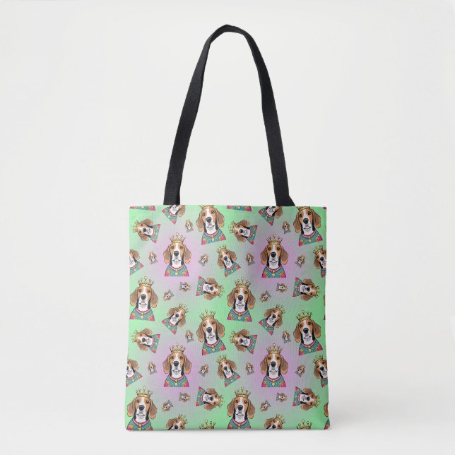 Beagle pattern tote bag (Front)
