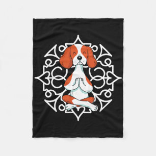 Beagle Paws Pet Dog Yoga Practitioner Meditate Inh Fleece Blanket