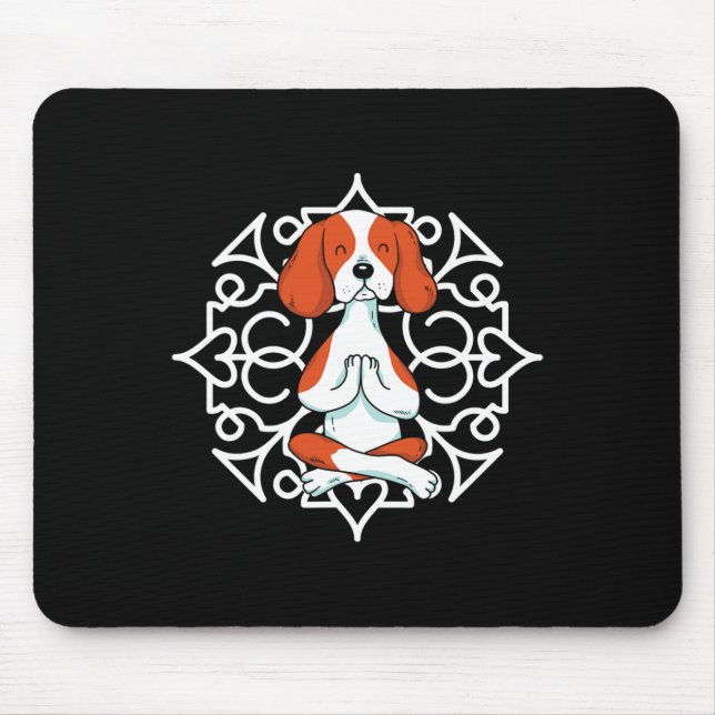 Beagle Paws Pet Dog Yoga Practitioner Meditate Inh Mouse Pad (Front)